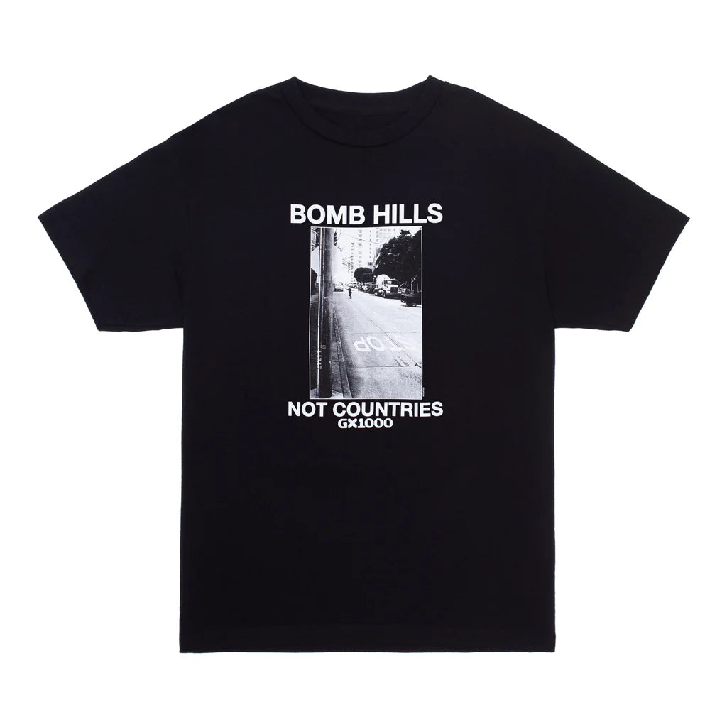 GX1000 Bomb Hills Not Countries T-Shirt Black