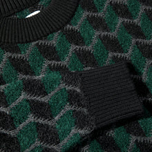 Polar Skate Co Zig Zag  Knitted sweater Black/Teal