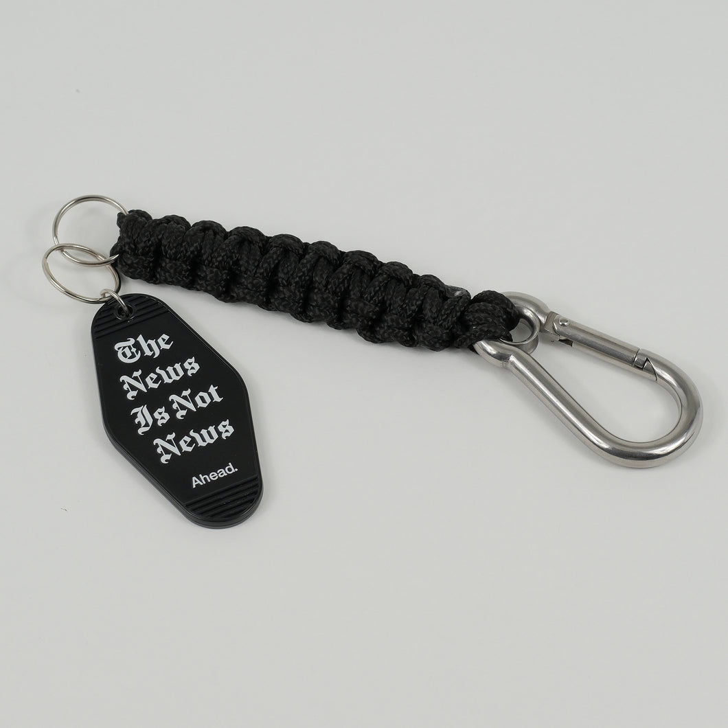 Ahead Worldwide The News Woven Keychain Black