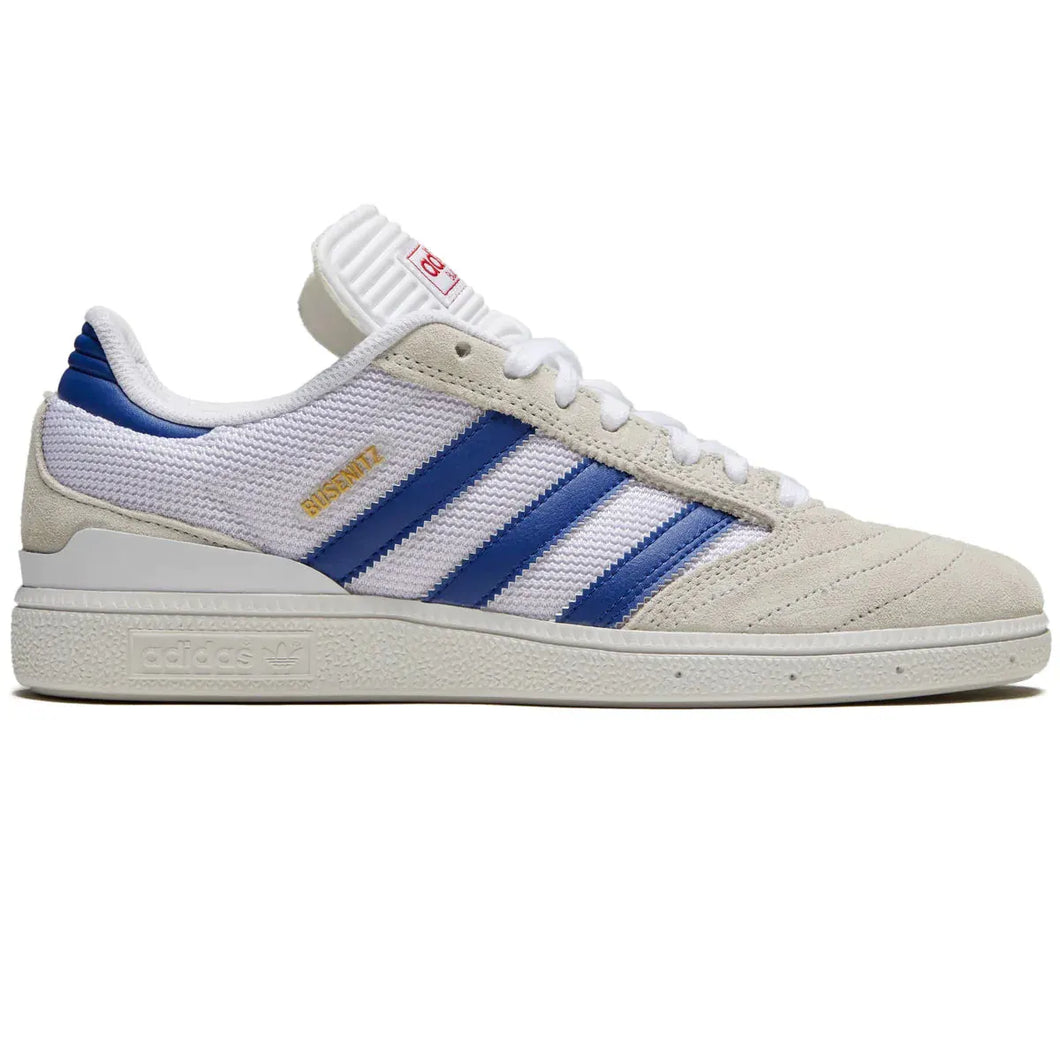 Adidas Busenitz Skate Shoe Crystal White/Semi Lucid Blue/Gold Metallic
