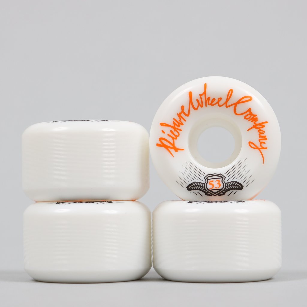 Picture POP Wheels 53mm White / Tangerine
