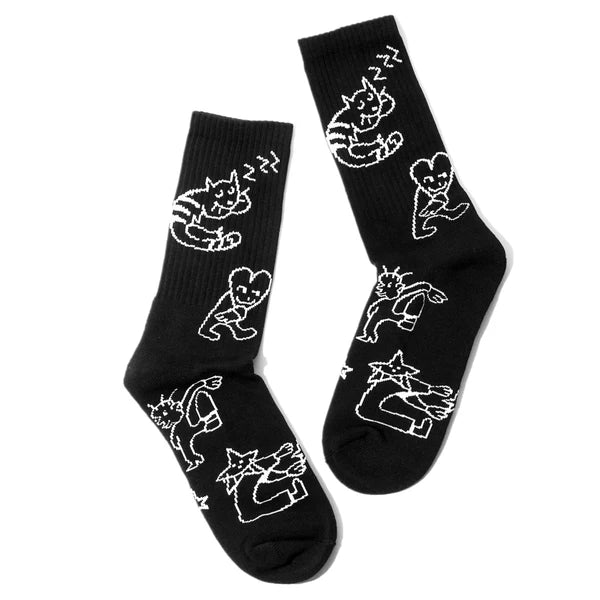 Skateboard Cafe Buddy Socks Black