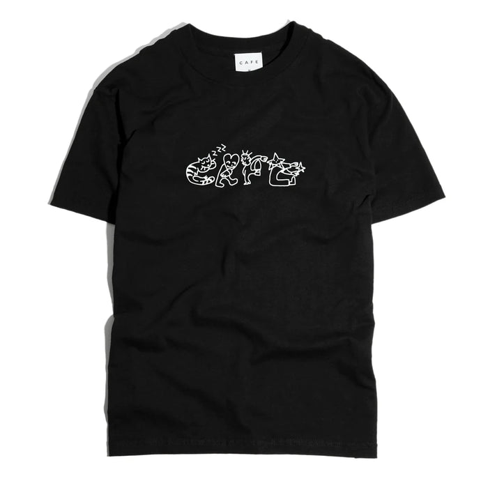 Skateboard Cafe Buddy T-Shirt  Black