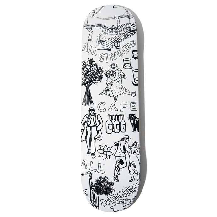 Skateboard Cafe Gaurab Sketches Deck C2 Shape White 8.5