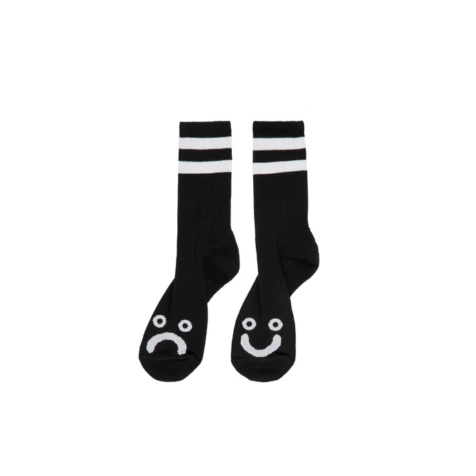 Polar Skate Co. Happy Sad Socks Black