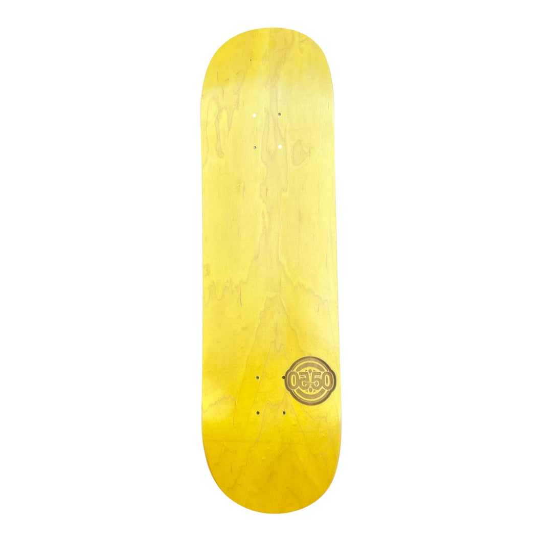 Fifty Fifty Og Round Laser Mini Logo Deck Yellow 8.75”