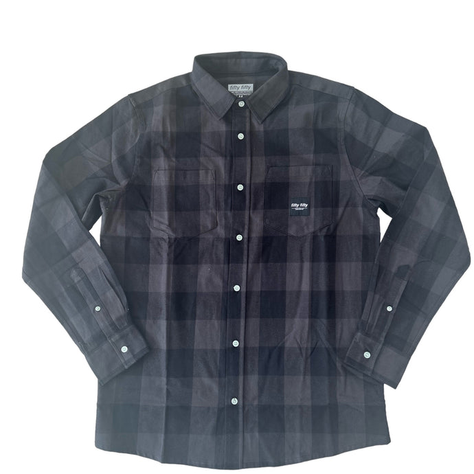 Fifty Fifty Heavyweight Flannel Shirt Black/Coal