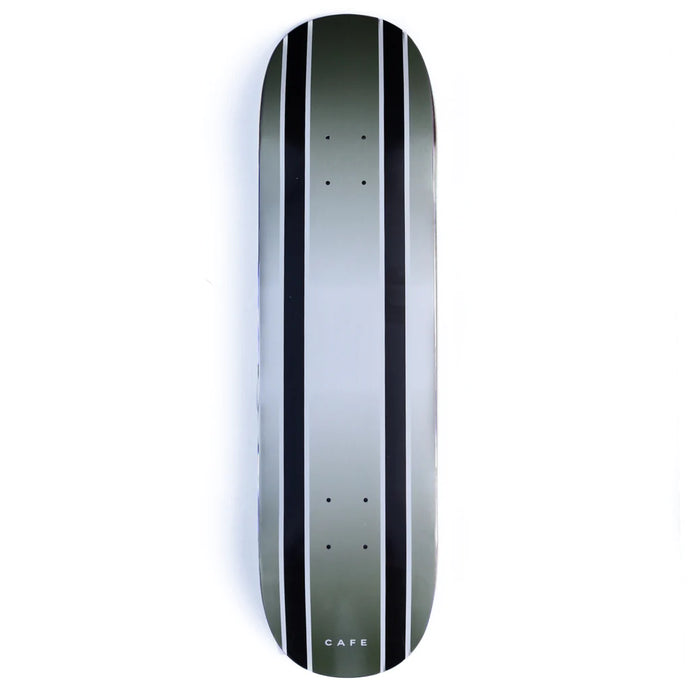 Skateboard Cafe Double Stripe Deck C2 Shape (Olive/Black Fade)