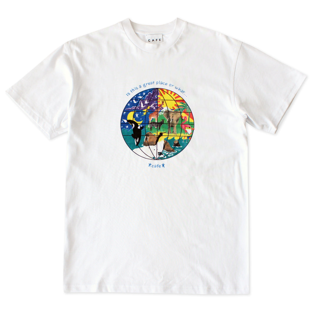 Skateboard Cafe Great Place Tee White
