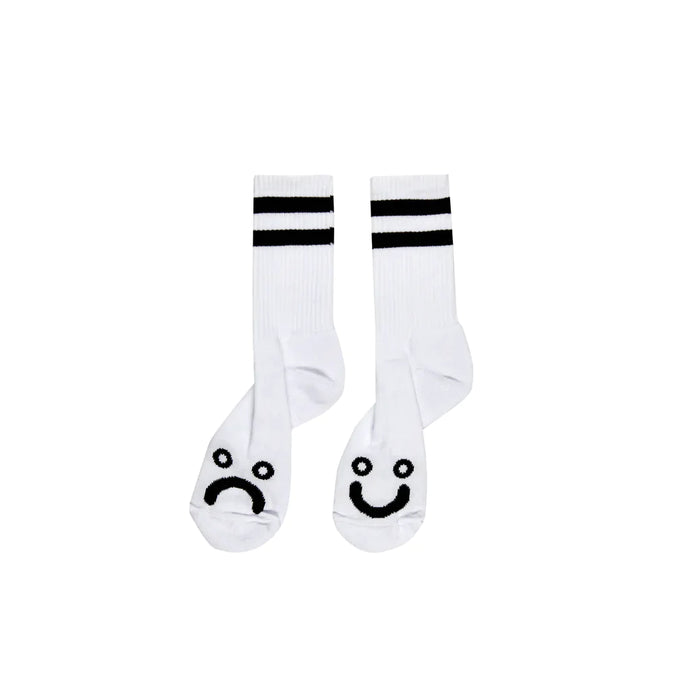 Polar Skate Co. Happy Sad Socks White