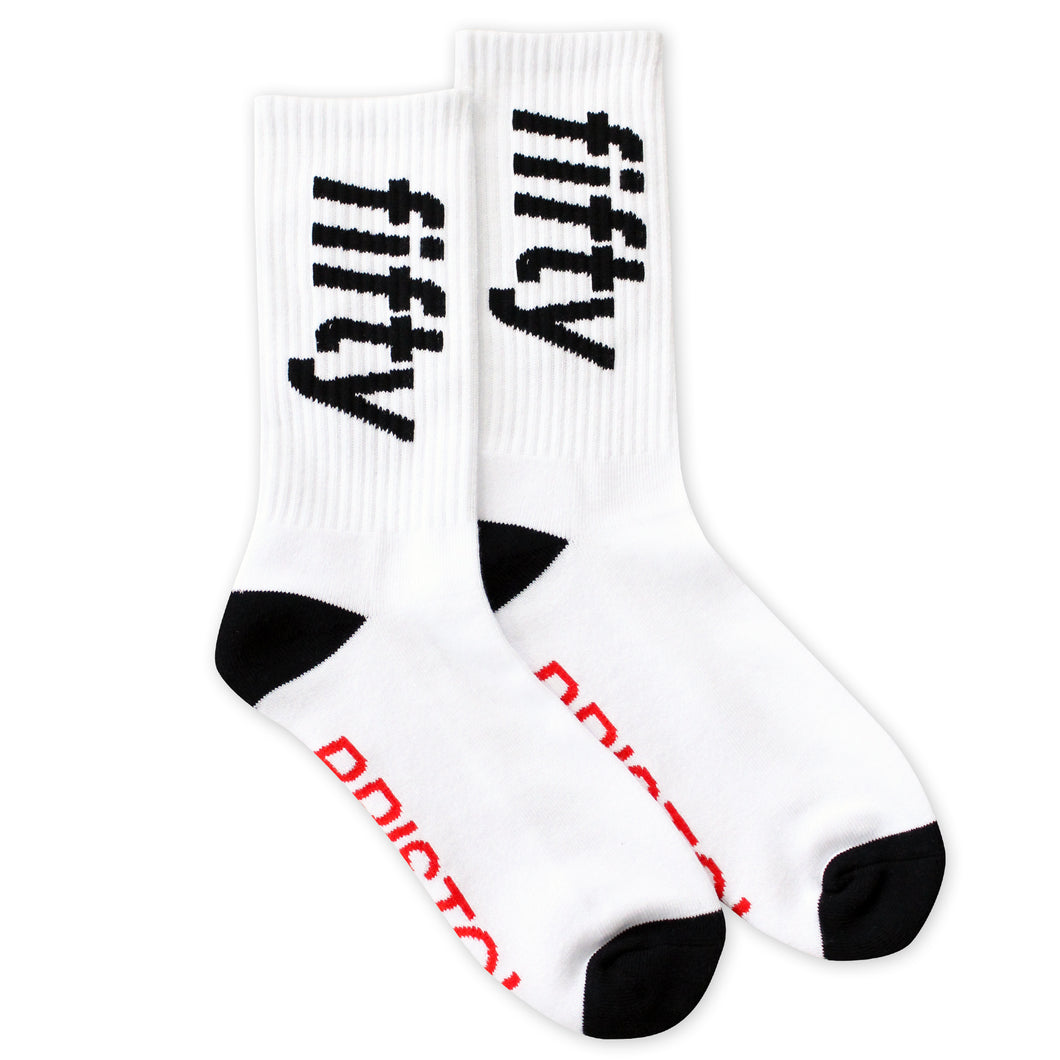 Fifty Fifty Trademark Bristol Socks White/Black/Red