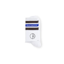 Polar Skate Co. Fat Stripe Socks White/Brown