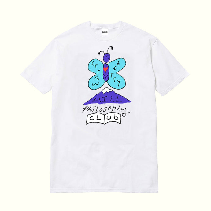 Strawberry Hill Philosophy Club Butterfly T-Shirt White